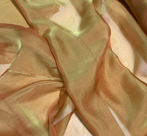 Iridescent Silk Chiffon Fabric by the Yard / Great for Nuno