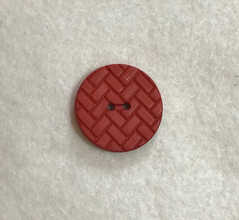 Burnt Orange Chevron Herringbone Plastic Button - Dill Buttons Brand (3 Sizes to Choose From)