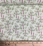 Green Whimsical Trees - David Textiles - Cotton Flannel Fabric