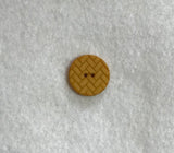 Golden Yellow Chevron Herringbone Plastic Button - Dill Buttons Brand (3 Sizes to Choose From)