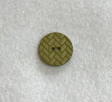 Olive Green Chevron Herringbone Plastic Button - Dill Buttons Brand (3 Sizes to Choose From)
