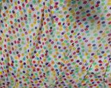 White with Multi Polka Dots - Polyester Gauze Voile