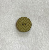 Olive Green Chevron Herringbone Plastic Button - Dill Buttons Brand (3 Sizes to Choose From)