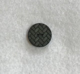 Forest Green Chevron Herringbone Plastic Button - Dill Buttons Brand (3 Sizes to Choose From)