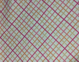 Pink & Peach Plaid - Rayon/Linen Fabric