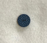 Blue Chevron Herringbone Plastic Button - Dill Buttons Brand (3 Sizes to Choose From)