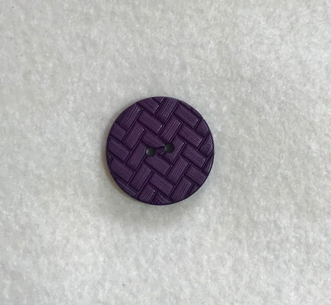 Purple Chevron Herringbone Plastic Button - Dill Buttons Brand (3 Sizes to Choose From)