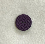 Purple Chevron Herringbone Plastic Button - Dill Buttons Brand (3 Sizes to Choose From)
