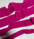 Hand Dyed Pink Orchid 100% Silk Noil Ribbon ( 4 Widths to choose from)