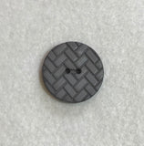 Gray Chevron Herringbone Plastic Button - Dill Buttons Brand (3 Sizes to Choose From)
