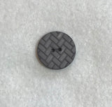 Gray Chevron Herringbone Plastic Button - Dill Buttons Brand (3 Sizes to Choose From)