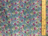Purple & Blue Tulip Floral - Art Soul for Kona Bay - Cotton Fabric