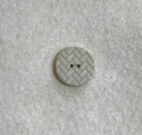 Ivory Chevron Herringbone Plastic Button - Dill Buttons Brand (3 Sizes to Choose From)