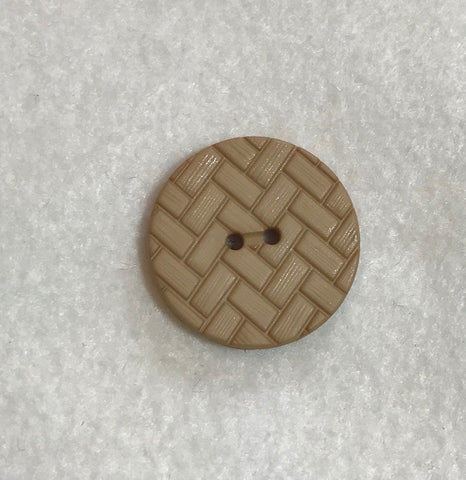 Beige Chevron Herringbone Plastic Button - Dill Buttons Brand (3 Sizes to Choose From)