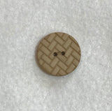 Beige Chevron Herringbone Plastic Button - Dill Buttons Brand (3 Sizes to Choose From)
