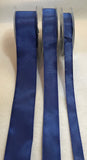 Navy Blue Wired Taffeta Ribbon - Made in France (3 Widths to choose from)