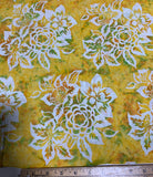 Yellow Floral - Baralla - Banyan Batiks Cotton Fabric