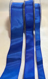 Royal Blue Wired Taffeta Ribbon - Made in France (3 Widths to choose from)