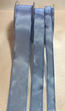 Baby Blue Wired Taffeta Ribbon - Made in France (3 Widths to choose from)