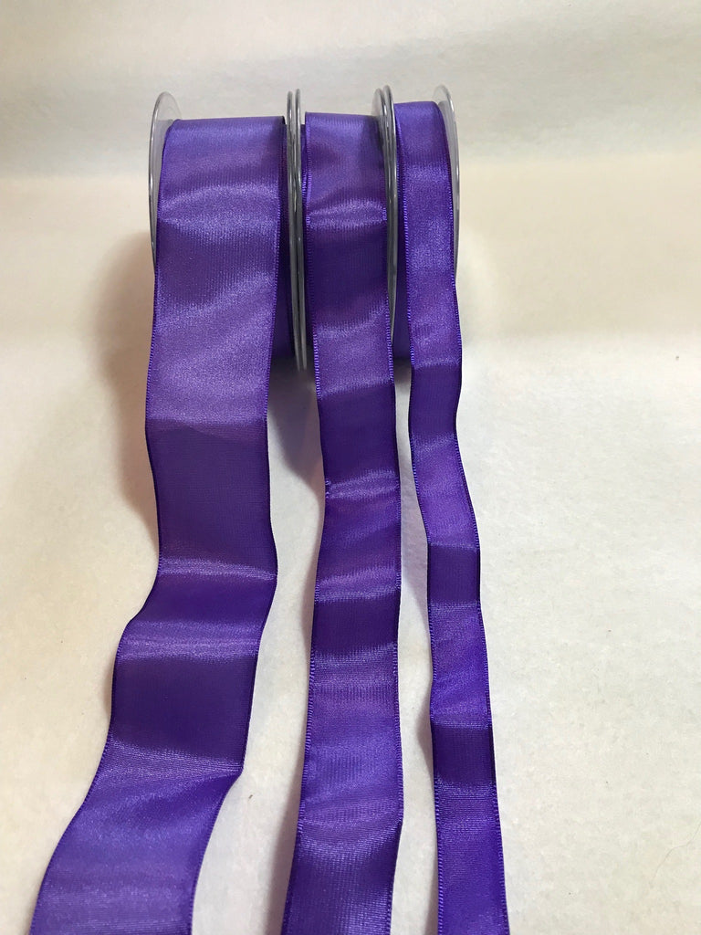 Purple Wired Taffeta Ribbon - Made in France (3 Widths to choose from)