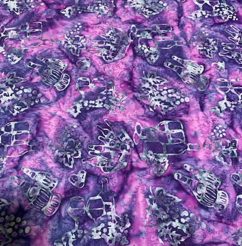 Purple Grapes & Bottles - Vino - Banyan Batiks Cotton Fabric
