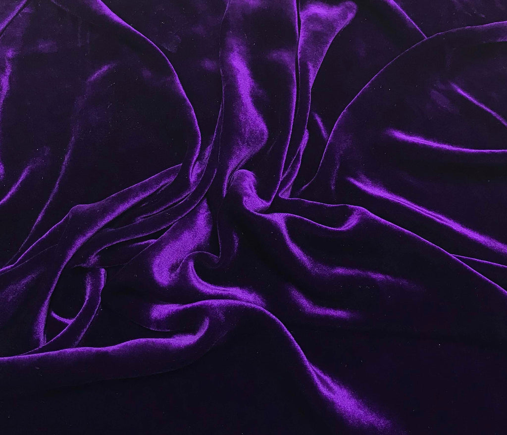 Aubergine Purple - Silk Velvet