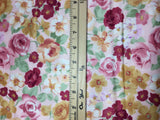 Burgundy & Gold Floral - Marcus Brothers - Cotton Sateen Fabric