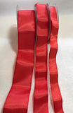 Scarlet Red Wired Taffeta Ribbon - Made in France (3 Widths to choose from)