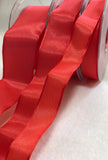 Scarlet Red Wired Taffeta Ribbon - Made in France (3 Widths to choose from)