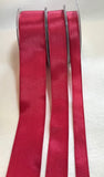 Cherry Red Wired Taffeta Ribbon - Made in France (3 Widths to choose from)