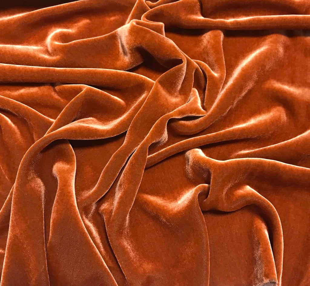 Iridescent Pumpkin Orange - Silk Velvet
