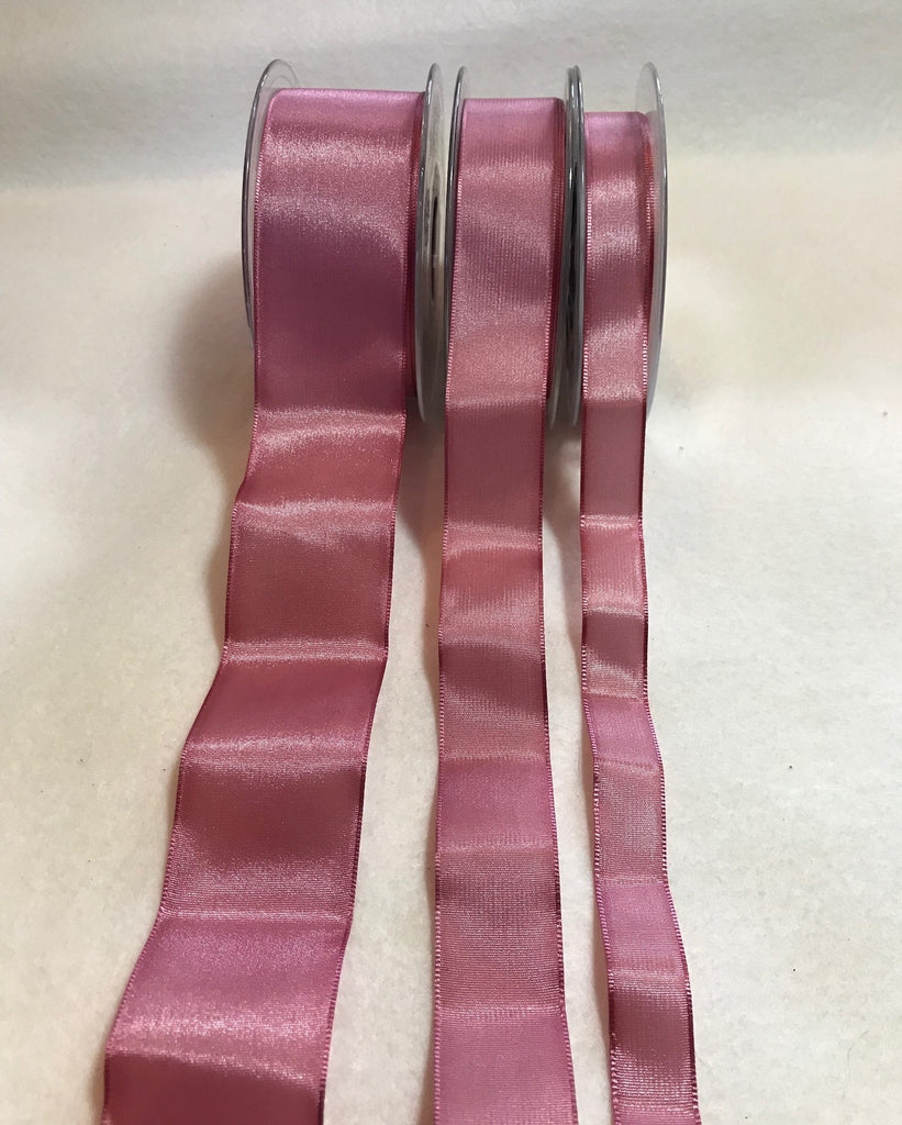 Dusty Rose Wired Taffeta Ribbon - Made in France (3 Widths to choose f –  Prism Fabrics & Crafts