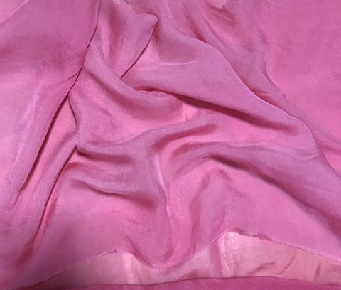 Bubblegum Pink - Hand Dyed Soft Silk Organza