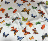 Butterflies - Silk Charmeuse Fabric