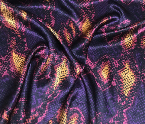Rainbow Snakeskin - Silk Charmeuse Fabric – Prism Fabrics & Crafts