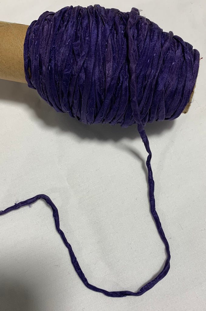 Hand Dyed Lavender Purple 100% Pure Silk Cord