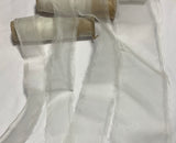 White 100% Silk Sheer Organza Ribbon ( 4 Widths to choose from)