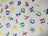 Letters & Numbers - Cotton Flannel Fabric