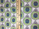 Quill Pattern Medallions Green & White - Valori Wells - Cotton Fabric