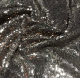 Bronze - Sequin Spangle Sewn on Mesh Fabric