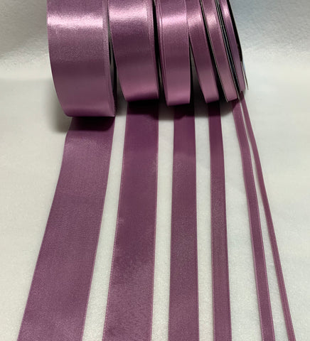Dusty Plum Double Sided Satin Ribbon - Made in France (7 Widths to choose from)