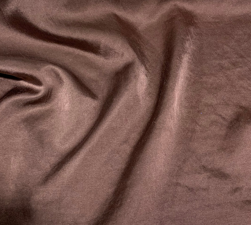 Chocolate Brown - Hand Dyed Silk/Cotton Satin