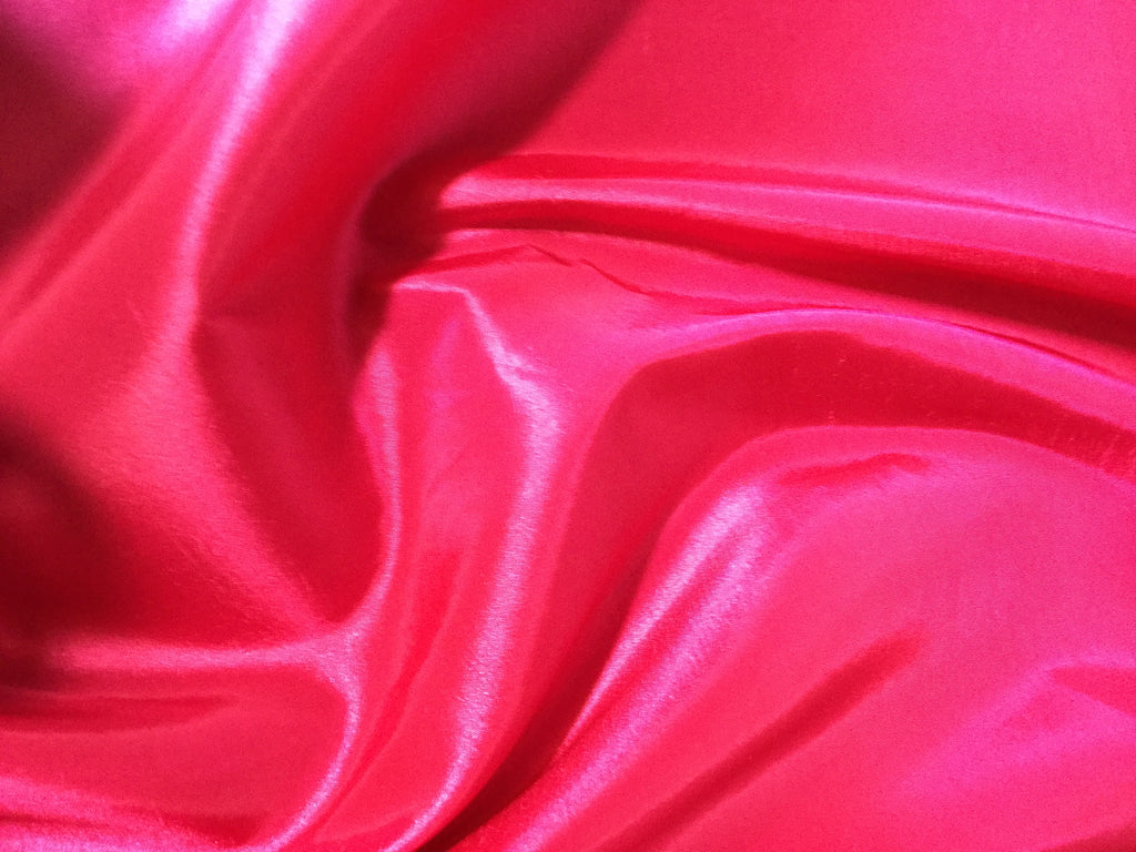 Hot Pink - Faux Silk Taffeta Fabric