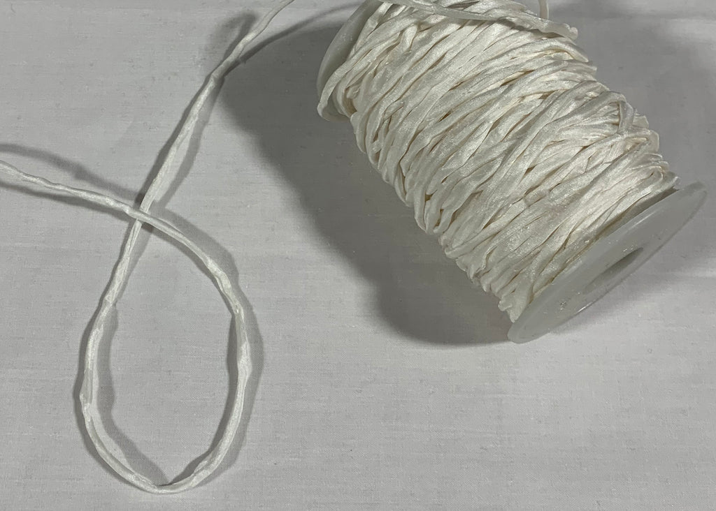 White 100% Pure Silk Cord
