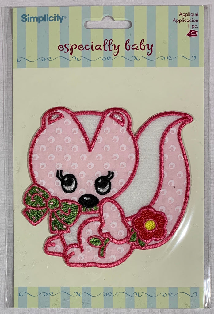 Pink Skunk - Iron-On Applique by Wrights