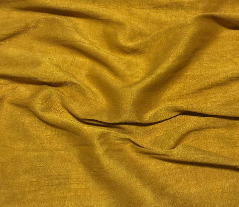 Hand Dyed Gold - Silk Dupioni Fabric