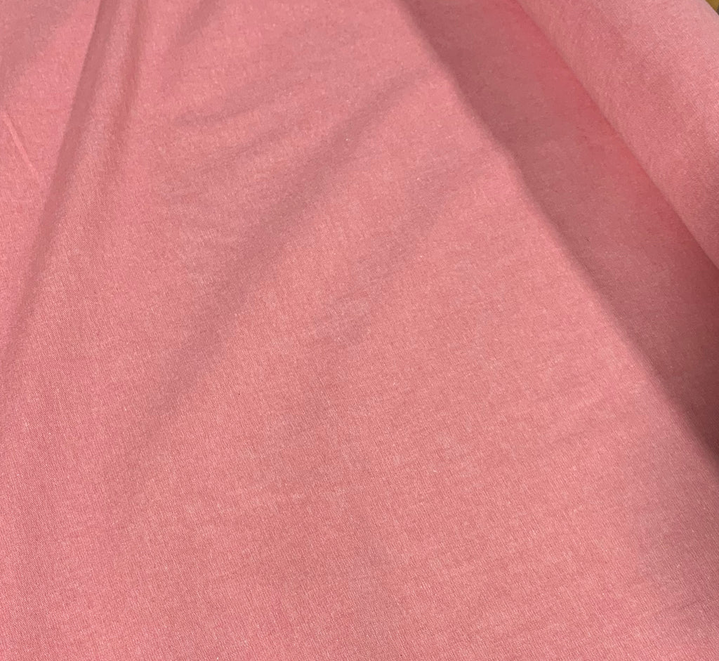 Bubblegum Pink 100% Cotton Chambray Fabric