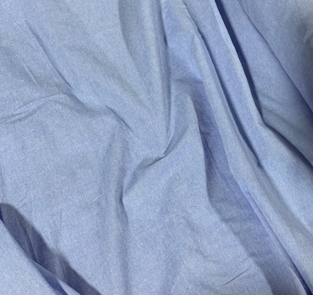Light Blue 100% Cotton Chambray Fabric