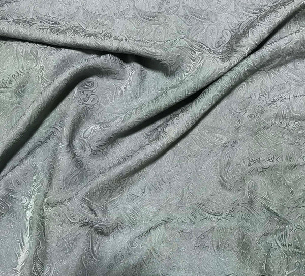 Sage Green Paisley Hand Dyed Silk Jacquard Prism Fabrics And Crafts 