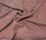 Mahogany Brown Paisley - Hand Dyed Silk Jacquard